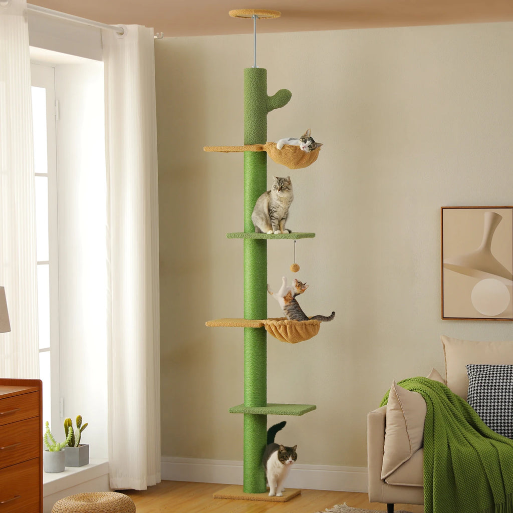 Arbre a chat XXL bois sol-plafond 210-274 cm