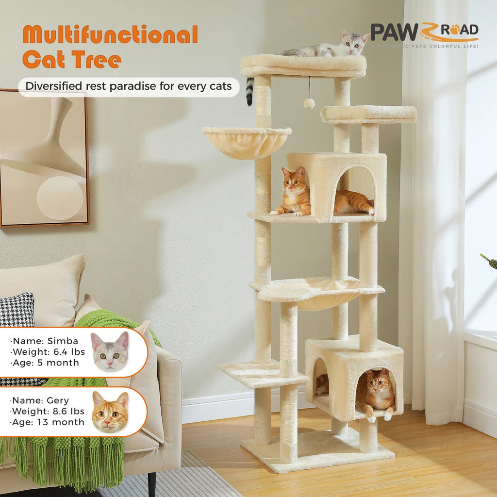 Arbre a chat XXL 175 cm 2 hamacs