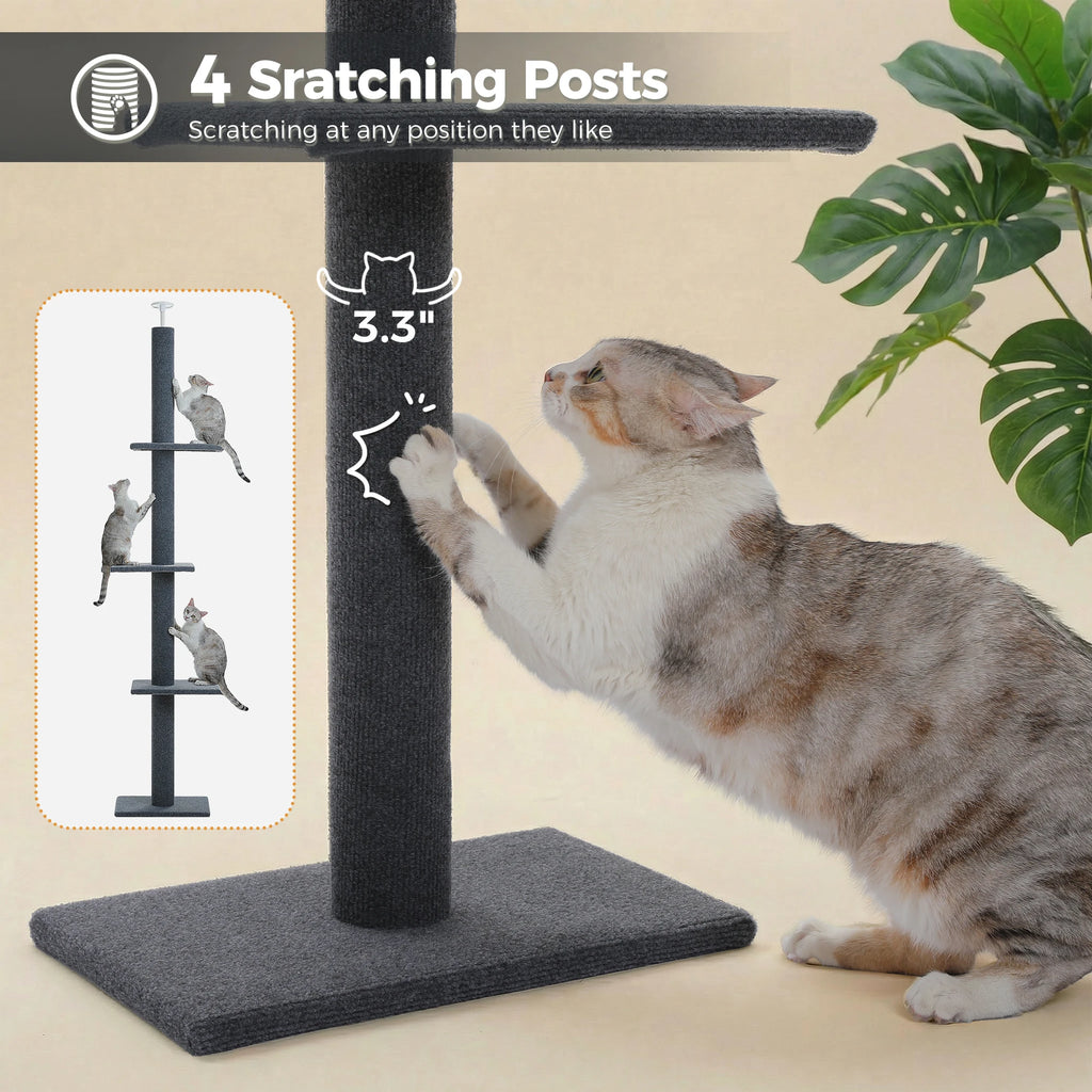 Arbre a chat XXL bois sol-plafond