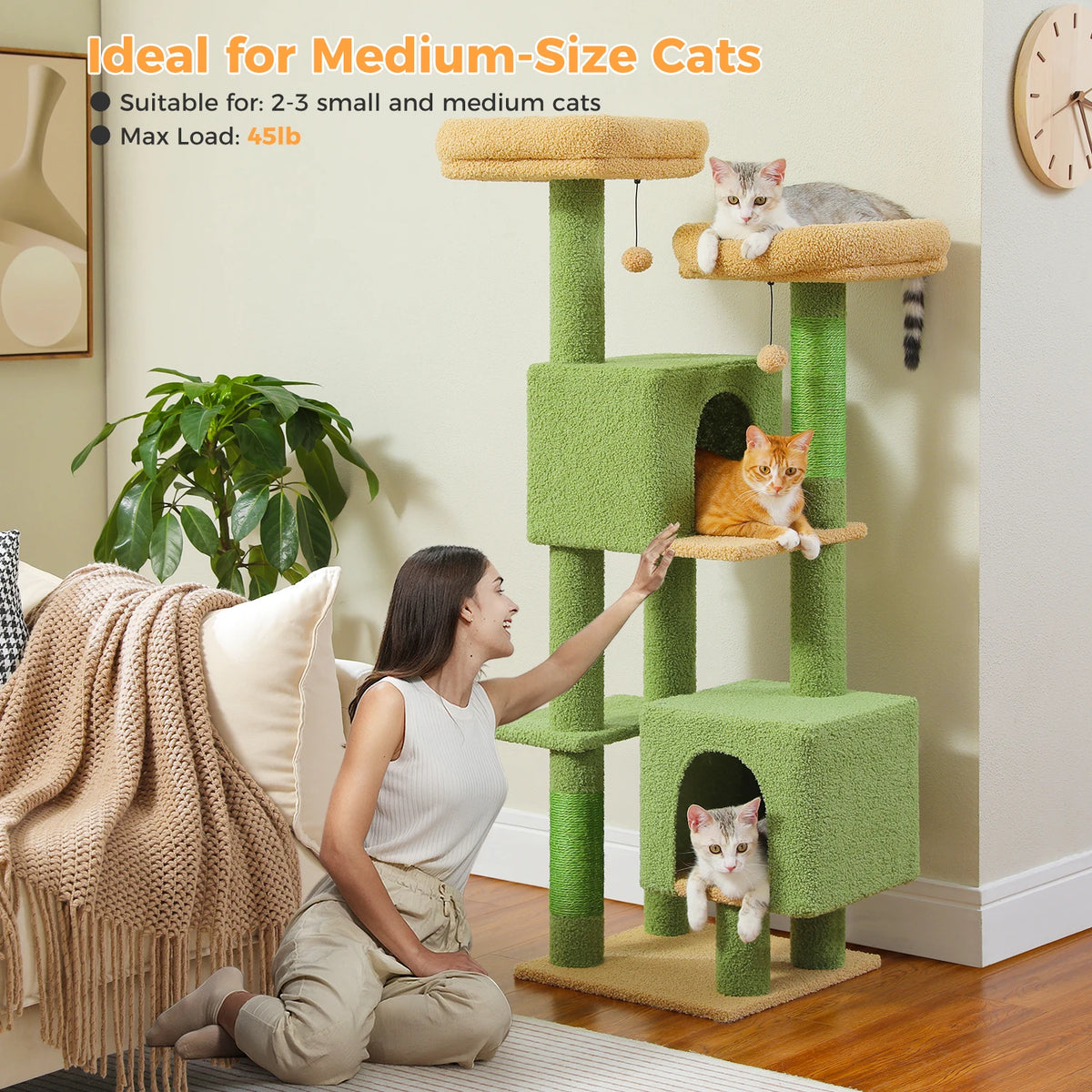 Grand arbre a chat Foret Verte 133 cm