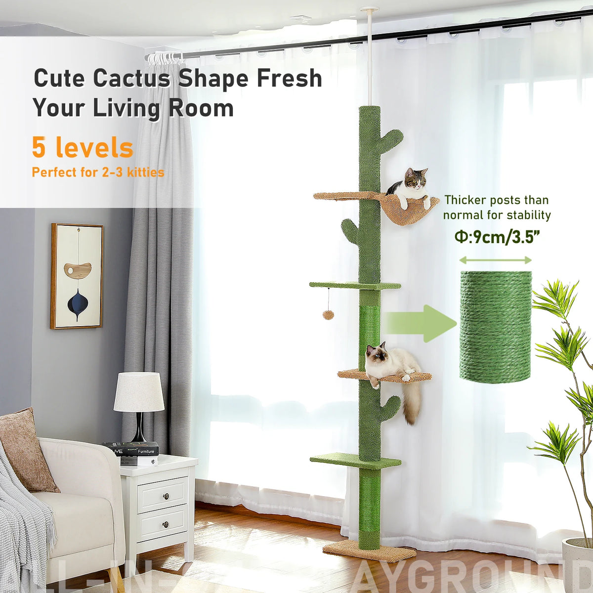 Arbre a chat XXL cactus sol-plafond