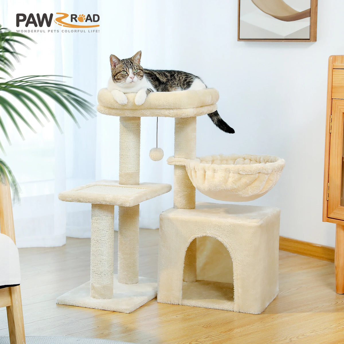 Petit arbre a chat 4-en-1 73 cm