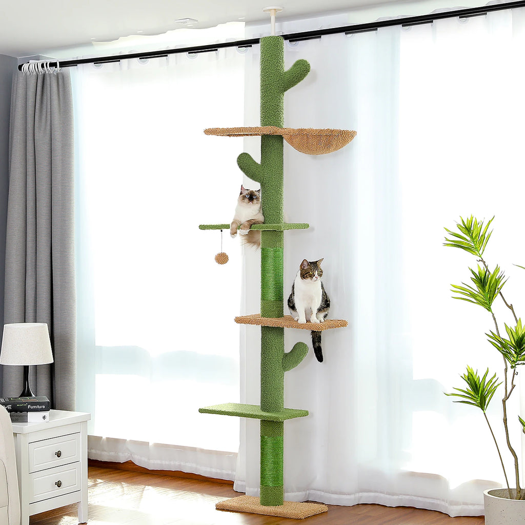 Arbre a chat XXL bois sol-plafond 210-274 cm