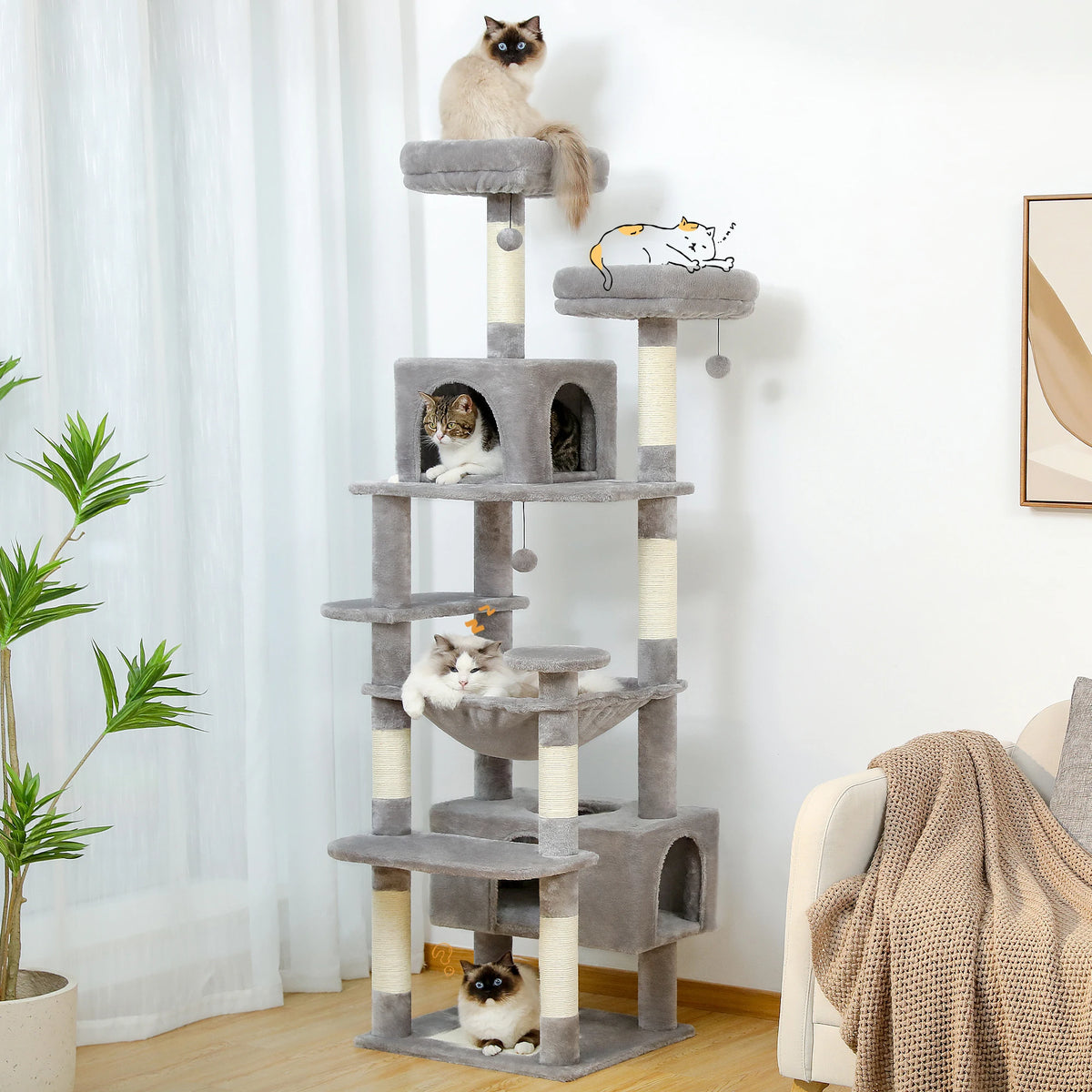 Grand arbre a chat 136 cm Maine Coon