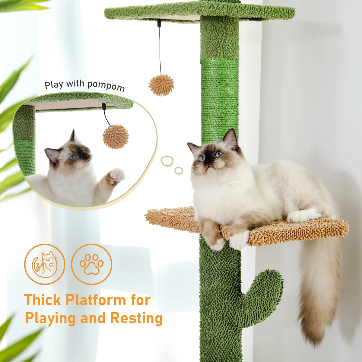 Arbre a chat XXL cactus sol-plafond