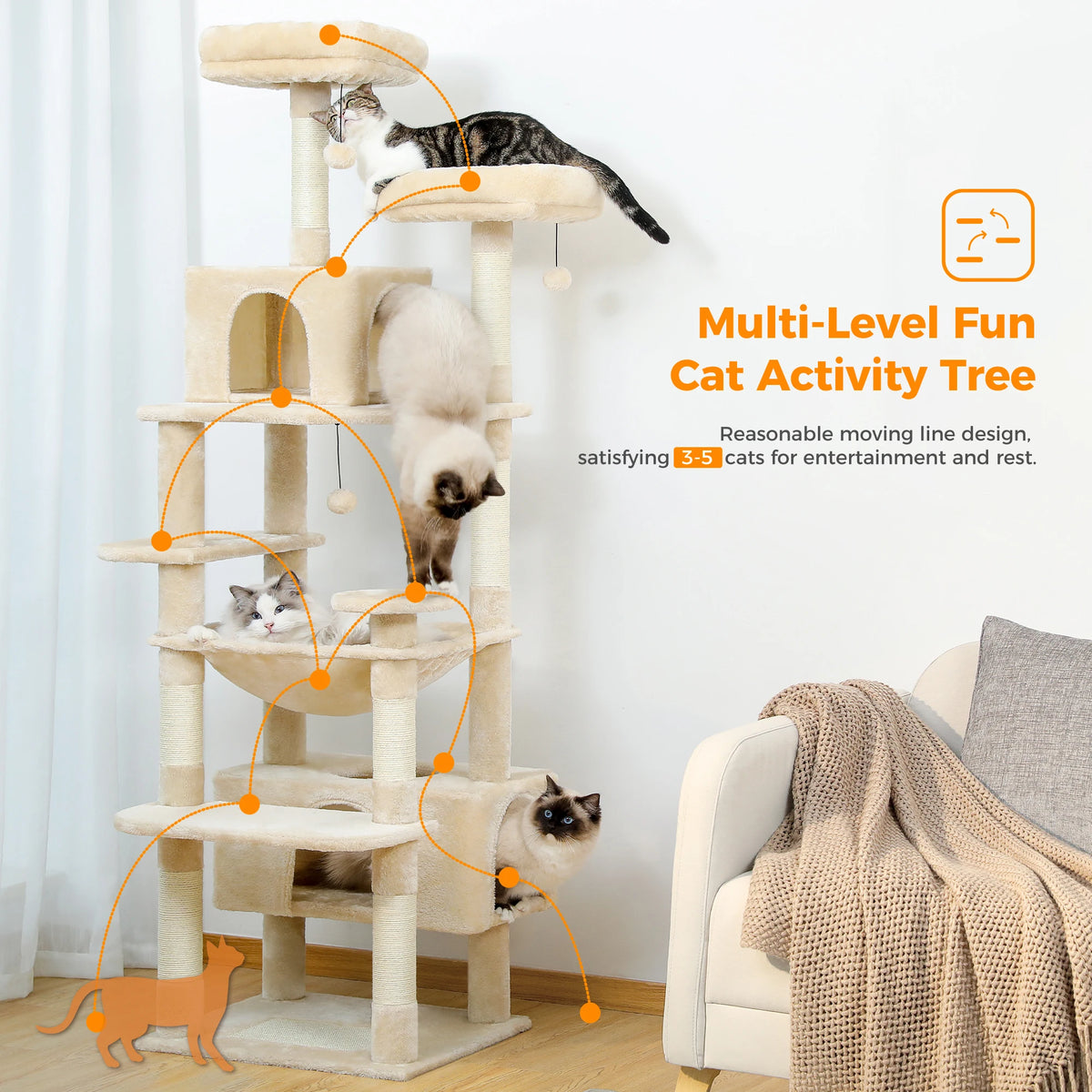 Grand arbre a chat 164 cm