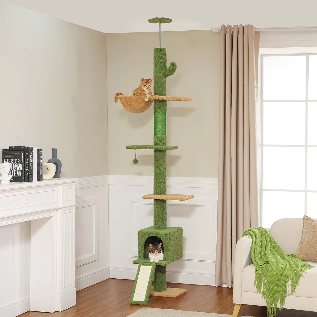 Arbre a chat XXL bois sol-plafond 210-274 cm