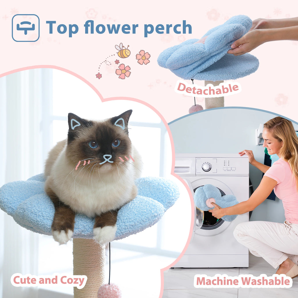 Petit arbre a chat fleur 89 cm