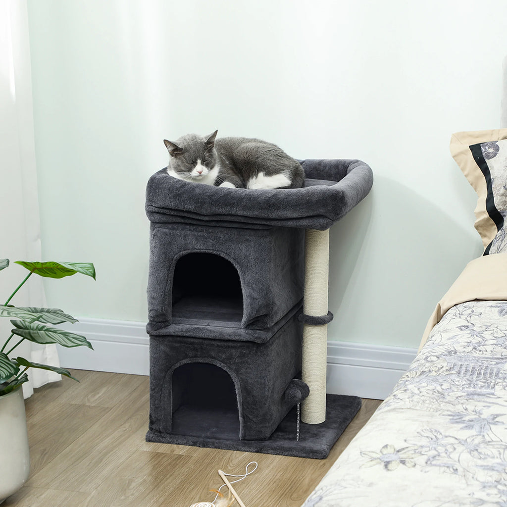 Petit arbre a chat 66 cm 2 niches