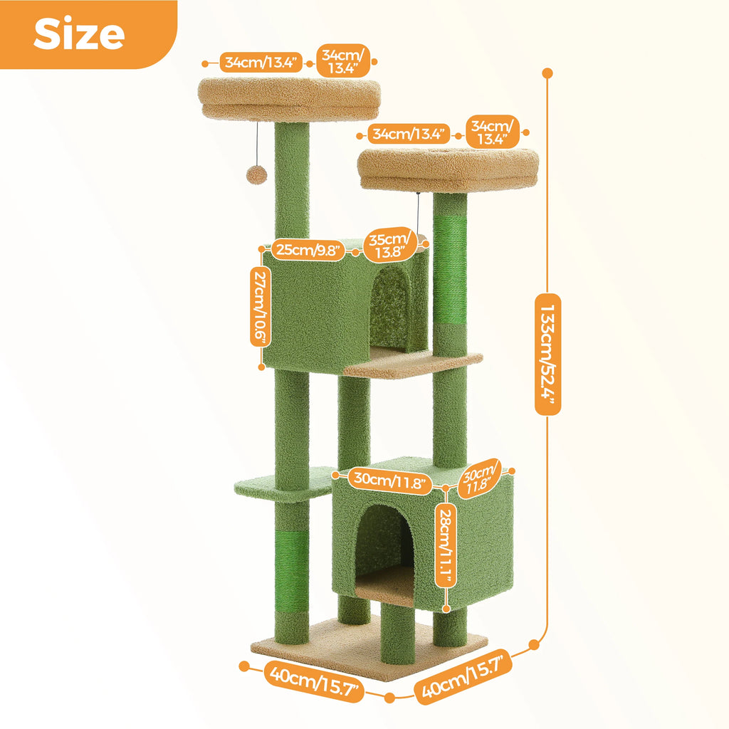 Grand arbre a chat Foret Verte 133 cm